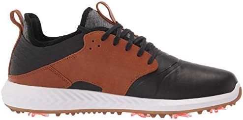 Puma Men's Ignite Pwradapt Caged Crafted Golf Shoe, Puma Black-Leather Brown-Puma Team Gold, 9 | Image 5