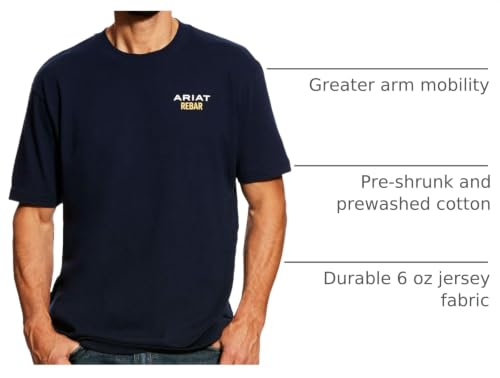 Image of ARIAT Men's Rebar Cotton Strong Logo Short Sleeve T-Shirt