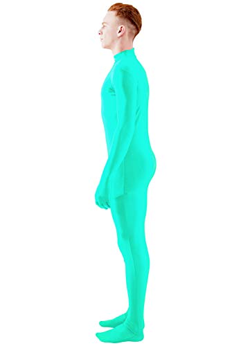 Image of Ensnovo Mens Mock Neck Full Body Unitard Spandex Zentai Suits Costumes