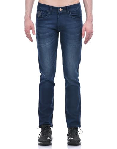 Image of Numero Uno Men's Dark Blue Skinny-Fit Sustainable Jeans