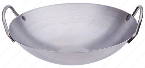 Wok redondo de acero al carbono 12 pulgadas con asas miniatura 1