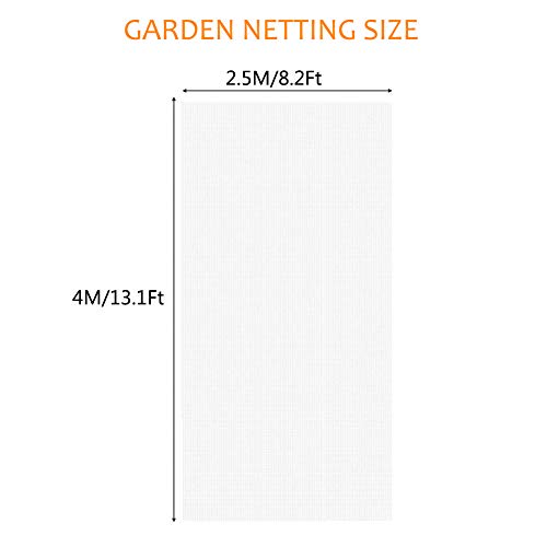 LoYinLo 13.2X8.2Ft Garden Insect Screen Bird Net Barrier Hunting Blind Garden Netting Mesh Bird Netting,Protecting Plant Fruits Flower - Thumbnail 2