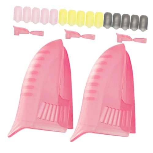 Healvian 20 piezas Clips Plásticos Ajustables para Uñas Herramienta de Quitaesmalte para Gel para Eliminación y del Esmalte