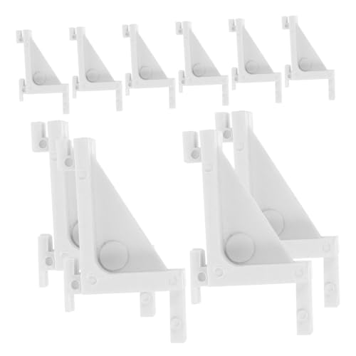 iplusmile 10 piezas Soporte de Plástico para Estante de Refrigerador Organizador para Congelador y Almacenamiento Frío Accesorios de Fijación para Estanterías Frigoríficos y Congeladores