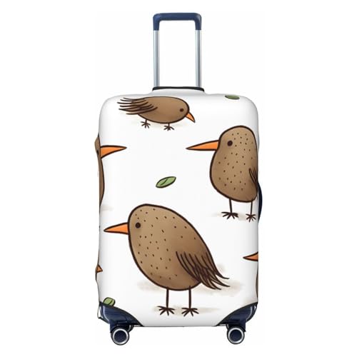 Kiwi Birds Cute Luggage Cover Washable Stretch Suitcase Protector Anti-Scratch Travel Suitcase Cover Protector Elastic Baggage Cover Fits 18-32 Inch Luggage Sleeve