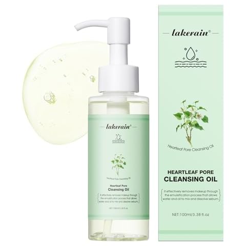 NICEFACE Heartleaf Pore Cleansing Oil, Oil Cleanser for Face, Deep Makeup Blackhead Remover, Fragrance and Colorant Free, Suitable for All Skin Types (100ml), Green Cover