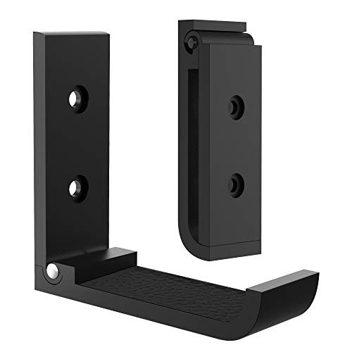 Foldable Wall Mount Headphones Holder, Headset Wall Hanger, Aluminum Wallmount Hook, Hold Up to 1kg with 3M Tape, 20kg with Screws, Stand Come