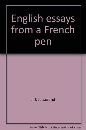 English essays from a French pen 0404036244 Book Cover