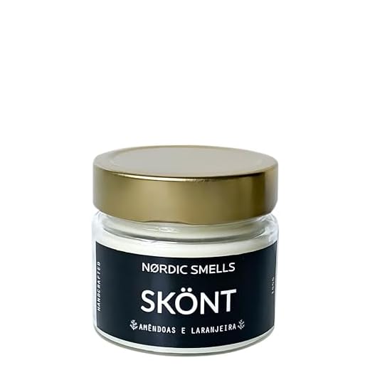 Vela Aromática Perfumada de Amêndoas e Flor de Laranjeira 145g