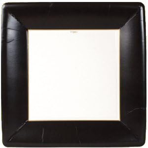 Grosgrain Square Dinner Plate by Caspari
