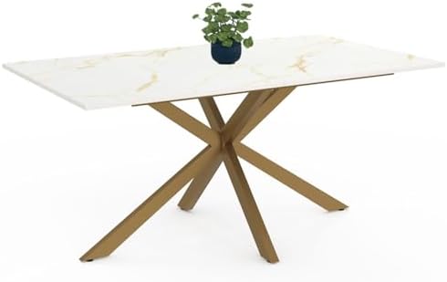 IDMarket - Table à Manger Rectangle Alix 8 Personnes Pied araigné...