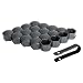 Waylin 20 Pcs New Universal 17mm Wheel Lug Nut Bolt Cover Caps +Removal Tools (Gray)