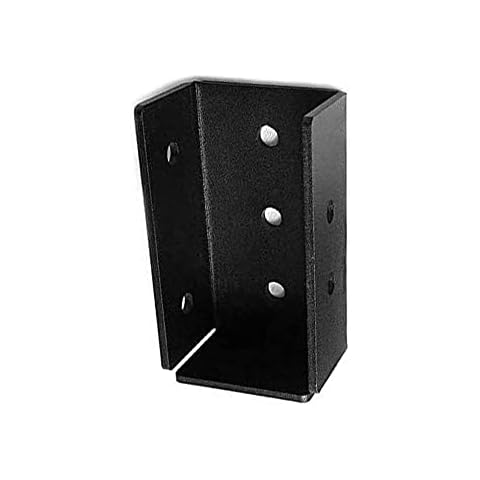 Extra Strong British Made Timber Rafter U Shape Bracket - One Piece Solid Steel Indoor Outdoors Rafter Brackets - Durable and Rustproof - Black (4" x 2") Cover