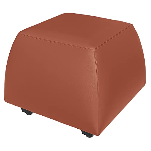 Image of Wakefit Belize Ottoman (Leatherette, Tan)