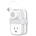 Travel Power Strip with USB Ports, NTONPOWER 4 Outlets 3 USB with 4FT Wrapped Short Extension Cord Flat Plug, USB Portable Desktop Charging Station, Compact for Hotel Travel Cruise Essentials, White