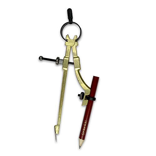 General Tools 842 Bússola de lápis de precisão, inclui lápis, amarelo, 1 unidade (pacote com 1)