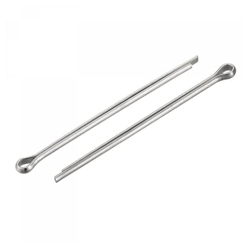 sourcing map Goupilles Fendues, 3mm x 60mm Acier Inox Clip Attache Raccord pour Automobile, Mécanique, Argenté, 15Pcs