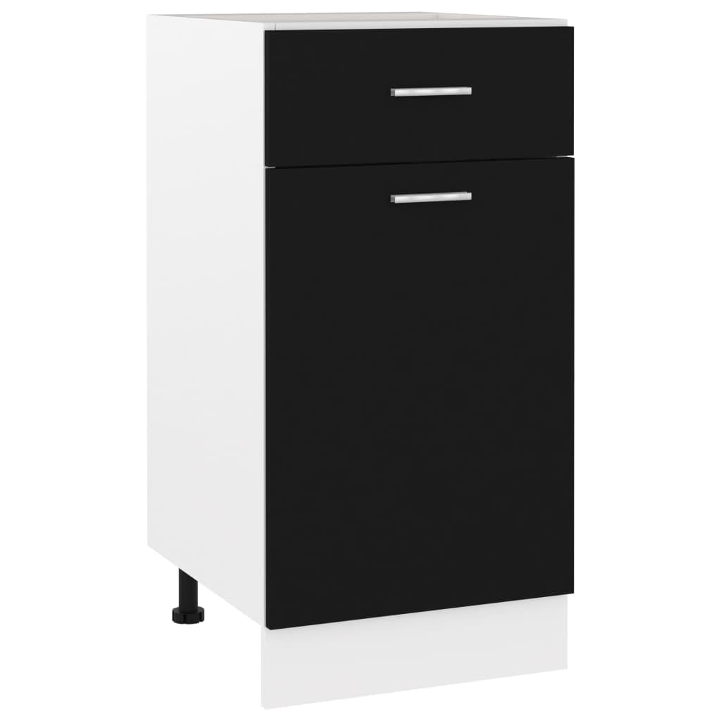 vidaXL Armoire à tiroirs Lyon Noir 40 x 46 x 81,5 cm Bois d'ingénierie