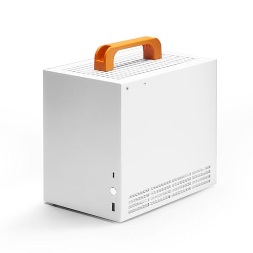 Gabinete para PC SGPC K66 Lite 8.4 L, formato Mini ITX con panel lateral de vidrio templado, soporte para GPU directa, refrigeración por aire y líquida, y ventilador ARGB miniatura 2