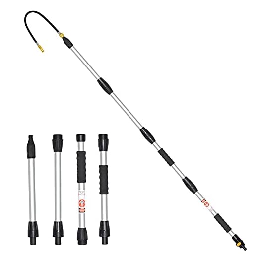 JooMoo Gutter Cleaning Tools - Gutter Cleaners from The Ground, Telescoping Cleaner Wand for Garden Hose