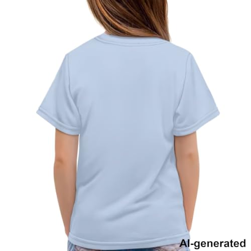 Image of Novelty 3D Graphic T Shirts for Kids Crew Neck Funny Animal Print Short Sleeve Girls Tshirts 3-16 Years