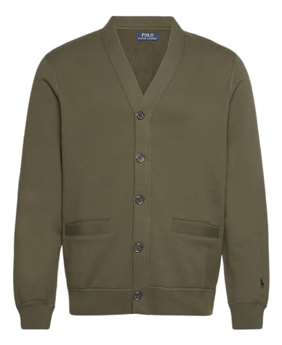 Polo Ralph Lauren Men's The RL Fleece Cardigan (Olive,XL), X-Large