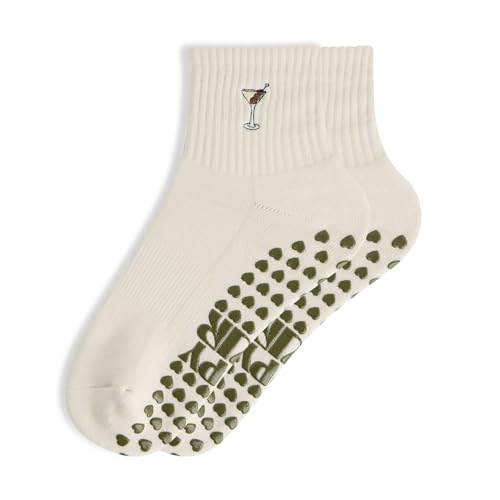 Pilates Non-Slip Grip Socks, Dirty Martini Style3