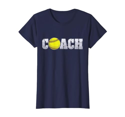 Softball Coach Coaching Assistant Coach Softball Team Men T-Shirt, Women, Navy Blue, Small
