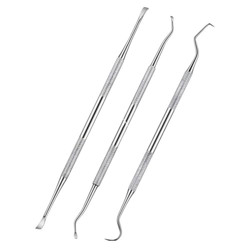 Pixaro Zahnstein Entferner Set für Hunde - 3PCS Zahnsteinentferner Set für Hunde und Katzen, Edelstahl Zahnreinigung, Zahnsteinentferner Hund Doppelseitig, Hundezahnpflege zur Zahnsteinentfernung