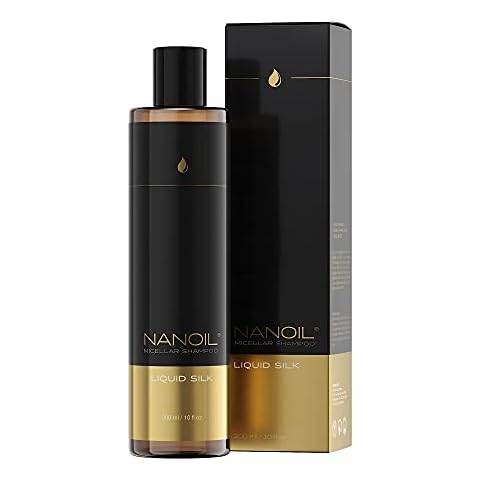 Nanoil Liquid Silk Micellar Shampoo - Micellar Shampoo Rich in Liquid Silk, 300 ml, Smoothness and Softness, Resilience, Clean Hair and Scalp Cover
