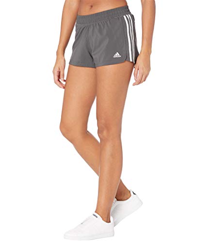 adidas,womens,Pacer 3-Stripes Woven Shorts,Grey/Black,Small