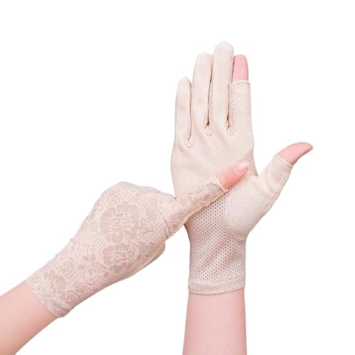 Womens Short Touchscreen Gloves for Wedding Party Summer Driving Sun UV Gloves
