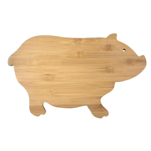 Tabla de Cortar de Bambú con Diseño de Cerdito 34x19 cm miniatura 1