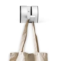 flintronic Wall Mounted Floating Rack with 1 Hook, Foldable Metal Wall Hook, Space Aluminum Material Coat Hook Rack Wall Hanger, Hanger with Retractable Hooks for Jackets, Coats, Hats, Bags (Silver)