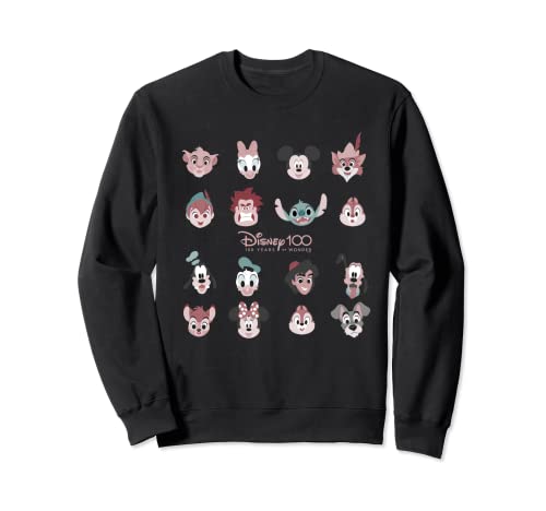 Sweatshirt Disney 100 Famous Faces pour adulte collection 100 Years of Wonder coloris gris