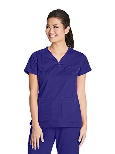 Grey's Anatomy 41340 Women's 3-Pocket V-Neck (Purple Rain, 5X-Large)