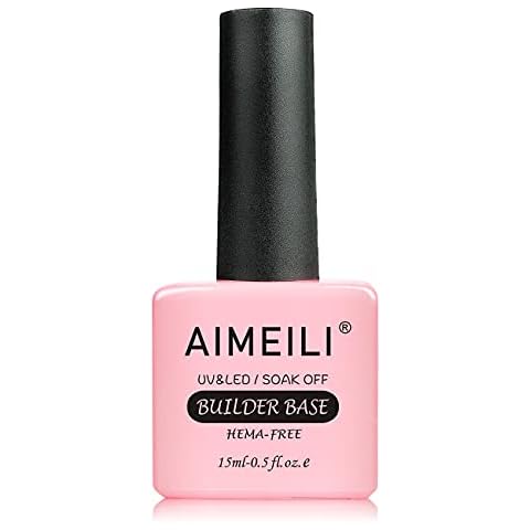 AIMEILI Clear Building Nail Gel Builder Base 5 in 1 in a Bottle for Nails Extension Base Coat Nail Repair Nail Strengthen Decoration Glue , No Need Slip Solution Quick Extension Gel 15ml Cover