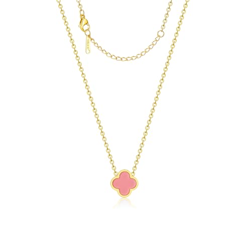 AIPPK 18K Gold Plated Clover Necklace for Women Four Leaf Clover Necklace Flower Lucky Pendant Dainty Jewelry Gifts