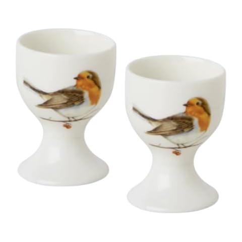2 Ceramic Boiled Egg Cups - Robin & Holly Design Cover