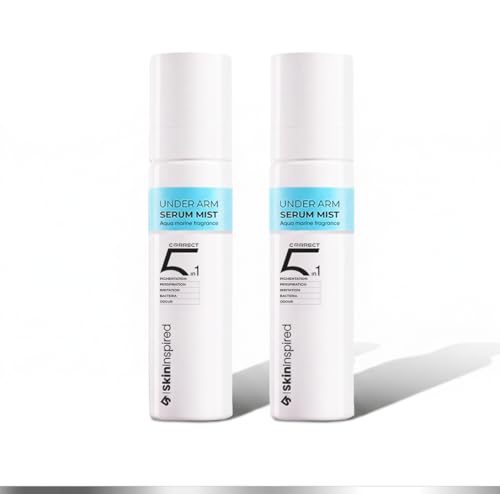 Image of SkinInspired 5 in 1 Underarm Serum Deodorant IFRA Approved Aqua Marine Fragrance Spray for Pigmentation & Sweat Control | 12.10% Triple AHA Complex + Melazero | Reduces Dark Underarms & Bacteria | Non-Sticky & Fast Absorbing | 100ml (Pack of 2)