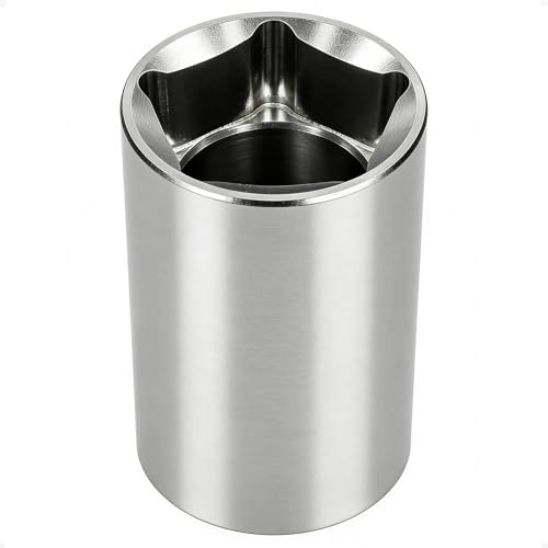 Image of EVRBUL 13 /16 inch Penta Socket 1 /2 inch Drive, 5-Point Utility Tool for Fire Hydrant & Water Meter Valve, Rounded Design, 304 Stainless Steel