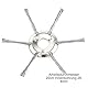 Profi Unkrautbürste Freischneider, kraftvoller Rotationsscheren Rasentrimmer mit langlebige Radbürste aus Stahldraht 25.4mm Bohrung Drahtbürste Freischneider (8inch)