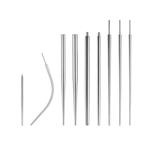 MERQUU Aiguille Piercing, 9 Pièces 14G/16G/18G Piercing Outil Perçage, Kit Piercing, Kit Piercing Nombril, Kit Piercing Nez pour Oreille/Nez Lèvre Ventre...