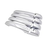 RVVJFHMSH Manija de puerta cromada de fibra de carbono compatible con Opel Crossland Vauxhall 2017-2024, 2018, 2019, 2020 y 2021, antiarañazos, accesorios de lujo for coche.(MULTI)