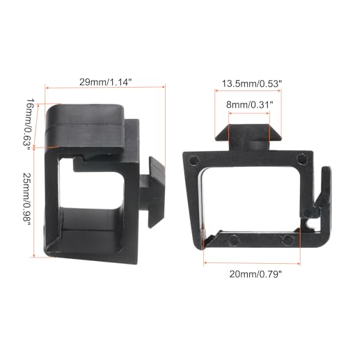 Image of MECCANIXITY 4Pcs Single Slot Flat Cable Clamp 8, 13.5mm Mount Slot Width Wire Holder ABS for 30 Series European Standard Aluminum Extrusion