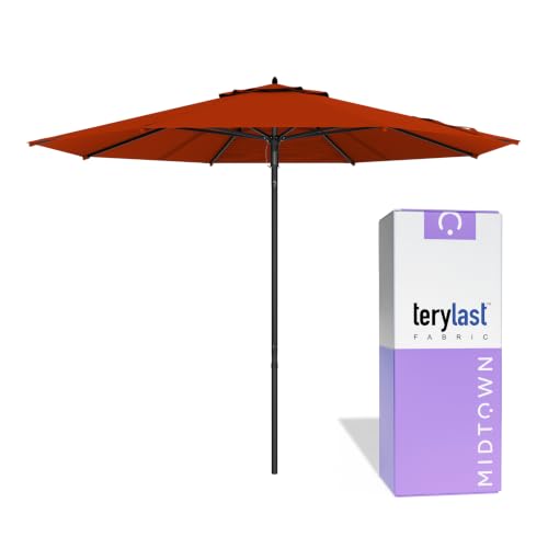 Image of Midtown Umbrellas Push and Pop - 10 Ft Patio Umbrella, Apple Canopy