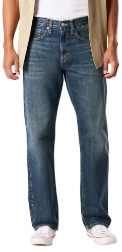 Levi Strauss Signature Gold Men's Loose Fit Jeans, (New) Brake Shop Blue, 34Wx34L - image 1