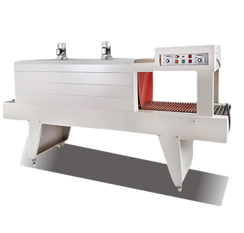 Máquina de envasado semiautomática de Pof/PVC con película de plástico, túnel de calor, jet retráctil