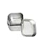LJY Empty 8-Ounce Capacity Square Silver Metal Tins with Clear Window for Candle Making, Candies, Gifts & Treasures (6 Pack)