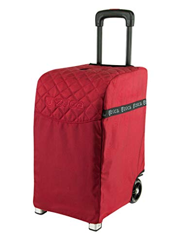 ZUCA Pro Artist Case - Ruby Red Bag and Silver Frame, with 5 Vinyl Utility Pouches and a Travel Cover